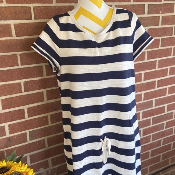 LOFT Cotton Terry Drop-Waist Dress - Picture 2 of 11